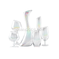 Clear Wine Glass Set Plattierfarbglas Set